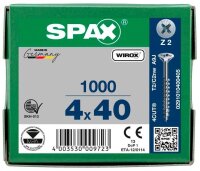 SPAX® Universalschrauben Z2 Senkkopf WIROX 0291010400405 4 mm x 40 mm, 1.000 St.