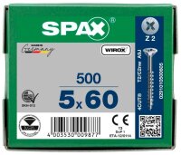 SPAX® Universalschrauben Z2 Senkkopf WIROX 0291010500605 5 mm x 60 mm, 500 St.