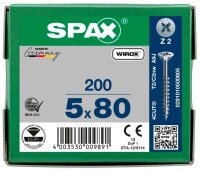 SPAX® Universalschrauben Z2 Senkkopf WIROX 0291010500805 5 mm x 80 mm, 200 St.