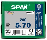 SPAX® Universalschrauben Z2 Senkkopf WIROX 0291010500705 5 mm x 70 mm, 200 St.