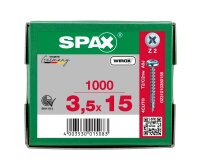 SPAX® Universalschrauben Z2 Halbrundkopf WIROX 0231010350155 3,5 mm x 15 mm, 1.000 St.