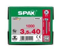 SPAX® Universalschrauben Z2 Halbrundkopf WIROX 0231010350405 3,5 mm x 40 mm, 1.000 St.