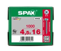 SPAX® Universalschrauben Z2 Halbrundkopf WIROX 0231010450165 4,5 mm x 16 mm, 1.000 St.