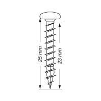 SPAX® Universalschrauben Z2 Halbrundkopf WIROX 0231010400255 4 mm x 25 mm, 1.000 St.