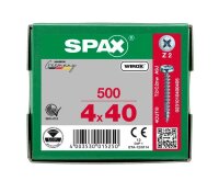 SPAX® Universalschrauben Z2 Halbrundkopf WIROX 0231010400405 4 mm x 40 mm, 500 St.