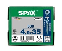 SPAX® Universalschrauben Z2 Senkkopf WIROX 0271010450355 4,5 mm x 35 mm, 500 St.