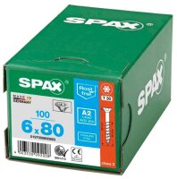 SPAX® Universalschrauben T30 Senkkopf Edelstahl A2 0197000600803 6 mm x 80 mm, 100 St.