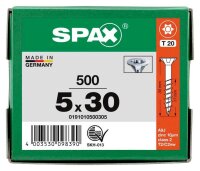 SPAX® Universalschrauben T20 Senkkopf WIROX 0191010500305 5 mm x 30 mm, 500 St.