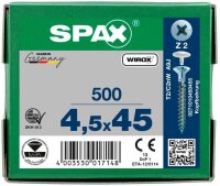 SPAX® Universalschrauben Z2 Senkkopf WIROX 0271010450455 4,5 mm x 45 mm, 500 St.