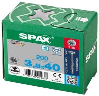 SPAX® Universalschrauben T15 Senkkopf Edelstahl A2 0197000350403 3,5 mm x 40 mm, 200 St.