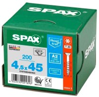 SPAX® Universalschrauben T20 Senkkopf Edelstahl A2 0197000450453 4,5 mm x 45 mm, 200 St.