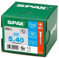 SPAX® Universalschrauben T20 Senkkopf Edelstahl A2 0197000500403 5 mm x 40 mm, 200 St.