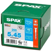SPAX® Universalschrauben T20 Senkkopf Edelstahl A2 0197000500453 5 mm x 45 mm, 200 St.