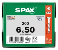 SPAX® Universalschrauben T30 Senkkopf WIROX 0191010600505 6 mm x 50 mm, 200 St.