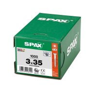 SPAX® Universalschrauben T10 Senkkopf WIROX 0191010300355 3 mm x 35 mm, 1.000 St.