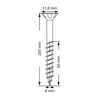 SPAX® Universalschrauben T30 Senkkopf WIROX 0191010602205 6 mm x 220 mm, 100 St.