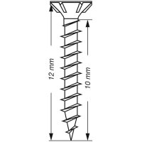 SPAX® Universalschrauben T10 Senkkopf WIROX 1191010300125 3 mm x 12 mm, 1.000 St.