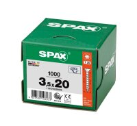 SPAX® Universalschrauben T20 Senkkopf WIROX 1191010350205 3,5 mm x 20 mm, 1.000 St.
