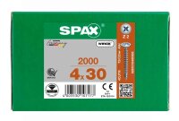 SPAX® Universalschrauben Z2 Rückwandkopf WIROX 0281010400302 4 mm x 30 mm, 2.000 St.