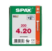 SPAX® Universalschrauben T20 Halbrundkopf WIROX 0201010400203 4 mm x 20 mm, 200 St.