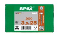 SPAX® Universalschrauben Z2 Rückwandkopf WIROX 0281010350252 3,5 mm x 25 mm, 2.000 St.