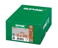 SPAX® Universalschrauben Z2 Rückwandkopf WIROX 0281010350252 3,5 mm x 25 mm, 2.000 St.