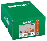 SPAX® Universalschrauben Z2 Rückwandkopf WIROX 0281010350252 3,5 mm x 25 mm, 2.000 St.