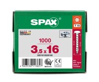 SPAX® Universalschrauben T15 Halbrundkopf WIROX 0201010350165 3,5 mm x 16 mm, 1.000 St.