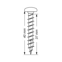 SPAX® Universalschrauben T20 Halbrundkopf WIROX 0201010500405 5 mm x 40 mm, 500 St.