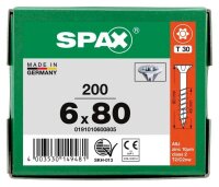 SPAX® Universalschrauben T30 Senkkopf WIROX 0191010600805 6 mm x 80 mm, 200 St.