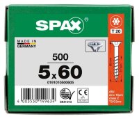 SPAX® Universalschrauben T20 Senkkopf WIROX 0191010500605 5 mm x 60 mm, 500 St.