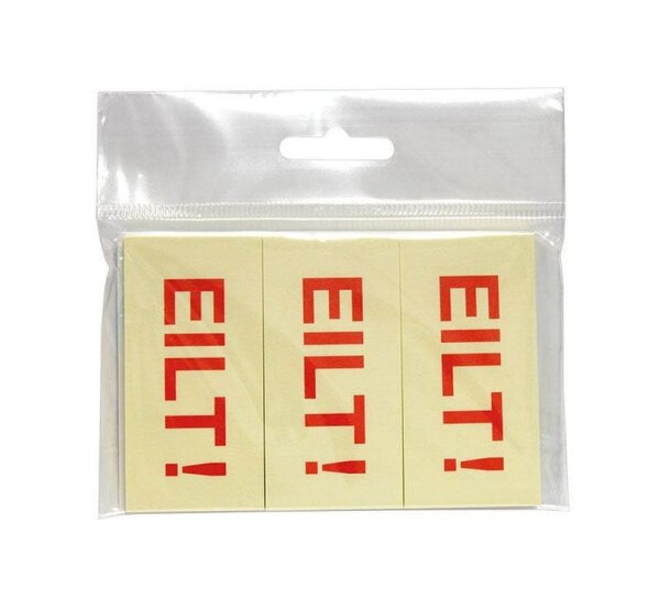 inFO Haftmarker gelb "EILT!" 3x 50 Streifen