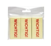inFO Haftmarker gelb "WICHTIG!" 3x 50 Streifen