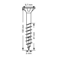SPAX® Universalschrauben T20 Senkkopf WIROX 0191010501005 5 mm x 100 mm, 200 St.