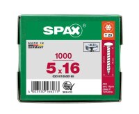 SPAX® Universalschrauben T20 Halbrundkopf WIROX 0201010500165 5 mm x 16 mm, 1.000 St.