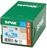 SPAX® Fassadenschrauben T15 Linsensenkkopf A2 0467000450703 4,5 mm x 70 mm, 100 St.