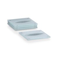 Zeller Untersetzer transparent 10,0 x 10,0 cm 4-tlg., 4 St.