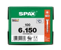 SPAX® Universalschrauben T30 Senkkopf WIROX 0191010601505 6 mm x 150 mm, 100 St.