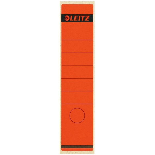LEITZ Ordneretiketten 1640 rot für 8,0 cm Rückenbreite, 100 St.