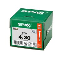 SPAX® Universalschrauben T20 Senkkopf WIROX 0191010400303 4 mm x 30 mm, 200 St.