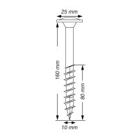 SPAX® Holzbauschrauben T40 Tellerkopf WIROX 0251011001605 10 mm x 160 mm, 25 St.