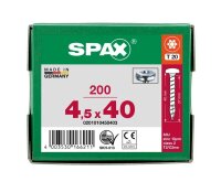 SPAX® Universalschrauben T20 Halbrundkopf WIROX 0201010450403 4,5 mm x 40 mm, 200 St.