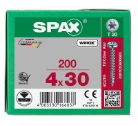 SPAX® Universalschrauben T20 Halbrundkopf WIROX 0201010400303 4 mm x 30 mm, 200 St.