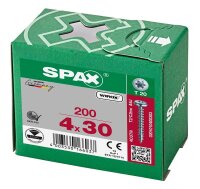 SPAX® Universalschrauben T20 Halbrundkopf WIROX 0201010400303 4 mm x 30 mm, 200 St.