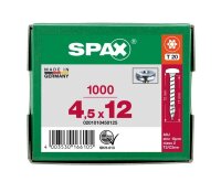 SPAX® Universalschrauben T20 Halbrundkopf WIROX 0201010450125 4,5 mm x 12 mm, 1.000 St.