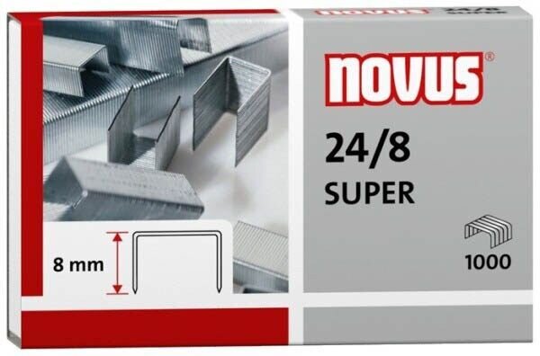 novus Heftklammern SUPER 24/8, 1.000 St.