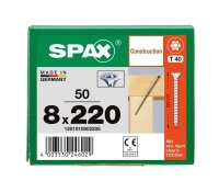 SPAX® Holzbauschrauben T40 Senkkopf WIROX 1201010802205 8 mm x 220 mm, 50 St.