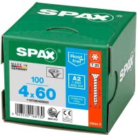 SPAX® Universalschrauben T20 Senkkopf BLANK A2 1197000400603 4 mm x 60 mm, 100 St.