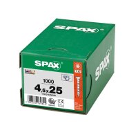 SPAX® Universalschrauben T20 Senkkopf WIROX 1191010450255 4,5 mm x 25 mm, 1.000 St.