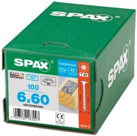 SPAX® Holzbauschrauben T30 Tellerkopf Edelstahl A2 0257000600605 6 mm x 60 mm, 100 St.
